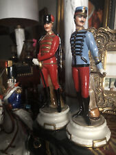 Set Of 2 LUIGI FABRIS Porcelain Soldier Figurines In French & Austrian Uniforms picture