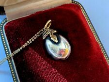  Imperial Russian Faberge 14k Gold 56 Silver Egg Snake Pendant Kollin with Chain picture