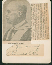 Sir Ronald Ross SIGNED AUTOGRAPHED Card Nobel Prize for Medicine Malaria picture