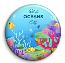 Environment world ocean's day 2 personalized sea magnet 56mm photo fridge picture