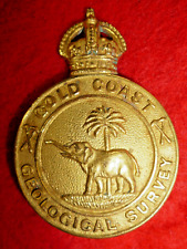 Gold Coast Geological Survey Gilt Pagri Badge by Firmin Maker picture