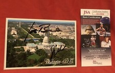 FLOTUS JILL AND PRESIDENT JOE BIDEN SIGNED WASHINGTON D.C. POSTCARD WITH JSA COA picture