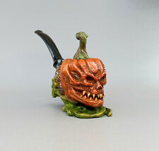Personalized Halloween Briar Pipe, Pumpkin Pipe, Scary Pipe with Tamper and Bag picture