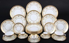 Enormous Antique Tiffany Minton, England Gilded Dinner Service, 153 pieces picture