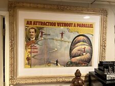 1899 Original Achille Philion Circus Death Defying Poster Linen 56” Fireworks picture