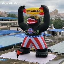 13-26 Feet Giant Inflatable Gorilla Fireworks Rocket With Banner For Advertising picture