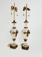 Pair Of 19th Century Austrian Cut Crystal Mounted Gilt Bronze Vases picture