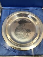 1972 Solid Sterling Silver Franklin Mint Mothers Day Plate Mother And Child picture