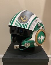 Star Wars Custom Green Power Ranger MMPR X-wing pilot Costume helmet Movie Prop picture