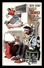 1909 Now What Would You Do In A Case Like This Anti-Suffrage Postcard picture