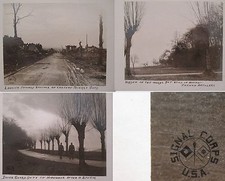ANTIQUE WW1 US SIGNAL CORPS PHOTOS BATTLE CHATEAU THIERRY FRANCE 1918 PERSHING picture