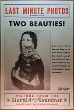 VINTAGE 1934 CHICAGO HERALD EXAMINER NEWSPAPER PHOTO POSTER CAT MAINE COON? NRA picture