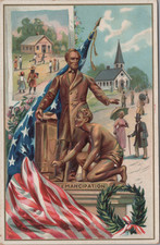 Raphael Tuck Lincoln's Birthday No 155 Emancipation Proclamation Patriotic picture