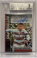 Cristiano Ronaldo 1/1 Autograph Choice Black Gold Panini Mosaic Road To Uefa Wor picture