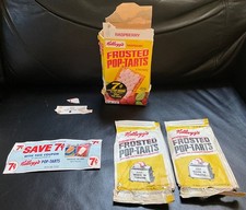 1968 Kellogg’s Frosted Pop Tarts box- Red Raspberry w/ 2 WRAPPERS + coupon picture
