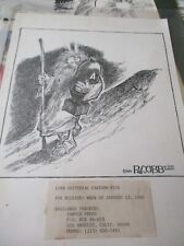 1/15/69 RON COBB ORIGINAL COMIC ART SAWYER PRESS Moses coming down with A bomb picture