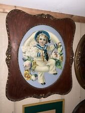 Sailor Boy Die Cut and Embossed Victorian Advertising Framed picture
