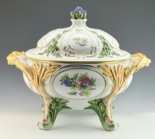 🦋 HEREND Queen Victoria Tureen Centerpiece ($15,291 Retail) picture