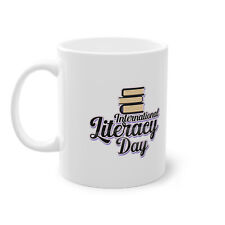 coffee mug 11 oz ceramic International Literacy Day picture