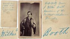 JOHN WILKES BOOTH HISTORIC ANTIQUE SIGNED CDV ARTIFACT CIVIL WAR ABRAHAM LINCOLN picture
