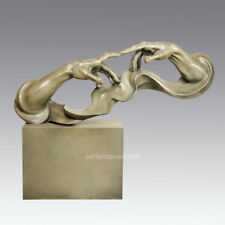 Western Two Hand friendship Cooperation Abstract Bronze Art Deco Sculpture S60 picture