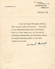 Winston Churchill Emphasizes the Importance of Friendship Between Signed picture
