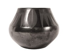 San Ildefonso Pueblo Pottery Jar By Maria and Julian ca. 1938 5.125