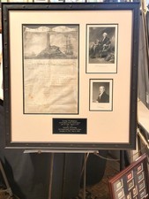 President George Washington HAND SIGNED FRAMED Ship's Passport Document picture