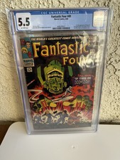 Fantastic Four #49 CGC 5.5 1966 First App Of Galactus . Could Be 6? Crack Press picture