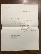 Harry S. Truman August 24, 1945 Typed Letter Signed as President - Atomic Bomb picture