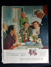 1952 Vintage Original Magazine Ad Beer & Ale Father's Secret Recipe CROCKWELL mc picture