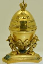 Imperial Russian gild silver Easter egg Verge Fusee clock  by Lombry a Castres picture
