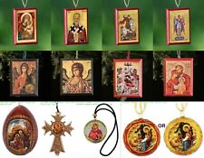 Christmas Ornament Collection -12 Hanging Orthodox Christian Icons -Assorted-NEW picture