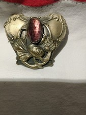 ANTIQUE WOMENS SUFFRAGE Art Nouveau BILLY POSSUM TAFT BROOCH PIN POLITICAL picture