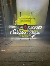 Stella Artois Solstice Lager LED Sign 26” Bar pub Logo New Box Rare HTF picture