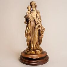 Jesus Christ & Saint Joseph Statue Olive Wood Handmade Souvenir HolyLand Limited picture
