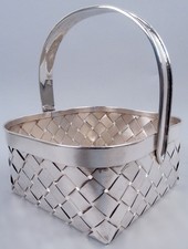 Cartier Basket Midcentury Modern Country Chic Square American Sterling Silver picture