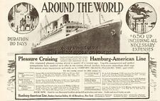 1910 Hamburg America Line SS Cleveland Ocean Liner Around the World 110 Days Ad picture