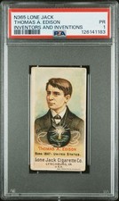 1887 N365 Lone Jack Inventors and Inventions *THOMAS EDISON* PSA 1, Sharp, RARE picture