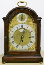 Antique English Laidlaw 18thC Triple Fusee Verge 8 Bell Musical Bracket Clock picture