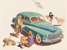 1948 Dodge Ad Original Vintage art Deco Osler Family Getting Ready For Camping picture