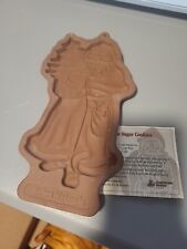 Longaberger Pottery Father Christmas 1991 Cookie Mold with Recipe picture