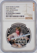 2016 NIUE $2 1 Oz .999 SILVER 5 COIN SET STAR WARS MAY THE FORCE BE WITH YOU NGC picture