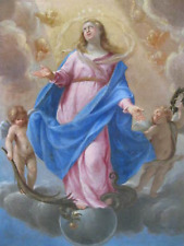 18th Century Immaculate Conception painting - oil on canvas picture