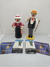 German Franz Karl CIGAR SMOKER GENTLEMAN & SMOKING LADY Incense Burner W Incense picture