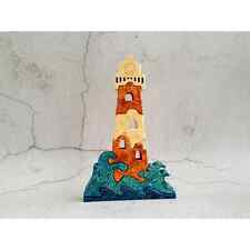 Unique handmade curved maple burl wood puzzle Lighthouse  picture