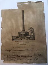 1840s Antique G & W Endicott Lithograph National Washington Monument Fundraiser picture