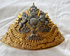 12th Prince Of Wale's Royal Lancers Officers Lance Cap Helmet Plate 1902-1910 picture