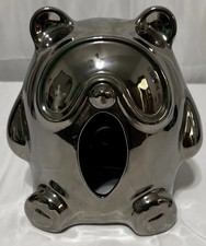 Extremely Rare And Unique Chrome Ceramic Bear Tissue Holder Japanese Modern Art picture