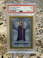 2025 Topps Minted Disney 1/1 Evil Queen 1937 Villain Gold💛FOILFRACTOR picture